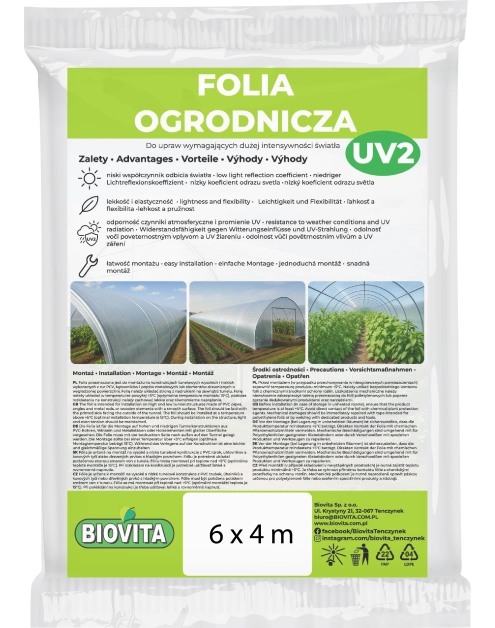 Zdjęcie: Folia ogrodnicza UV 6x4 m BIOVITA