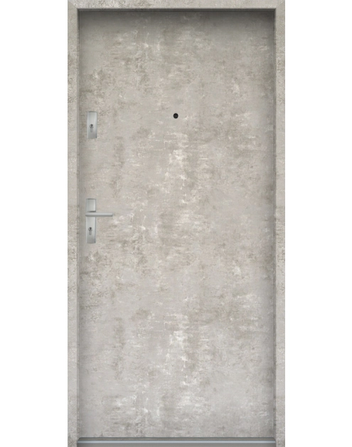 Zdjęcie: Drzwi wejściowe do mieszkań Bastion N-02 Beton naturalny 80 cm prawe ODO KR CENTER
