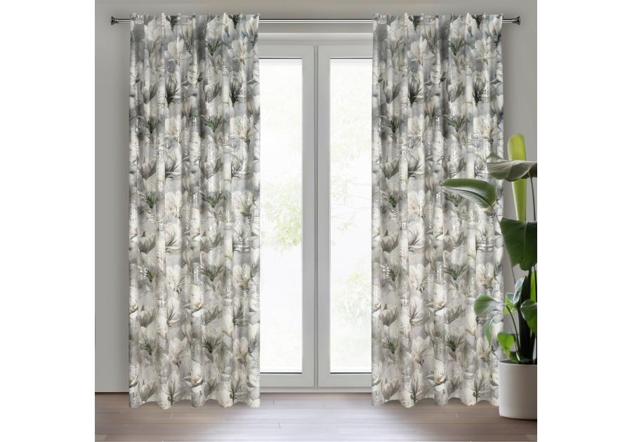 Zdjęcie: Zasłona gotowa Sandy na taśmie 140 x 300 cm stalowy EUROFIRANY