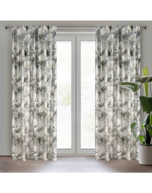 Zdjęcie: Zasłona gotowa Sandy na taśmie 140 x 300 cm stalowy EUROFIRANY