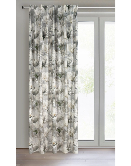 Zdjęcie: Zasłona gotowa Sandy na taśmie 140 x 300 cm stalowy EUROFIRANY