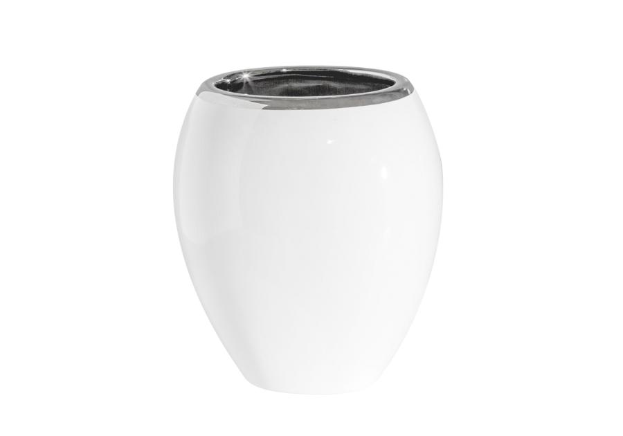 Zdjęcie: Wazon Dena 18x13x20 cm biało-srebrny EUROFIRANY