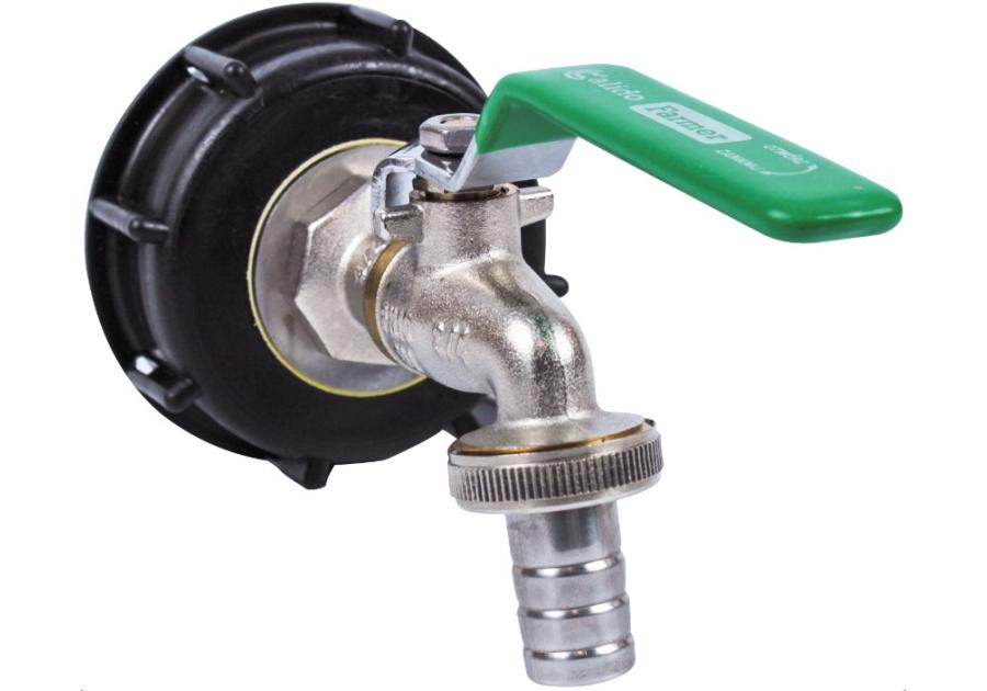 Zdjęcie: Korek 55/60 z zaworem kulowy czerpalnym farmer 3/4", do zbiornika 1000l ibc CALIDO