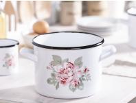 Zdjęcie: Garnek róża paryska prosty 3,6 L - 18 cm biały SILESIA