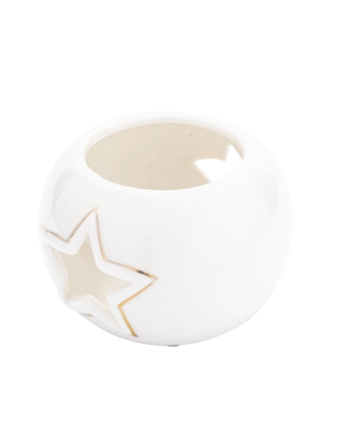 Zdjęcie: Świecznik porcelanowy gwiazdka ze złotem 9x9x6 cm ALTOMDESIGN