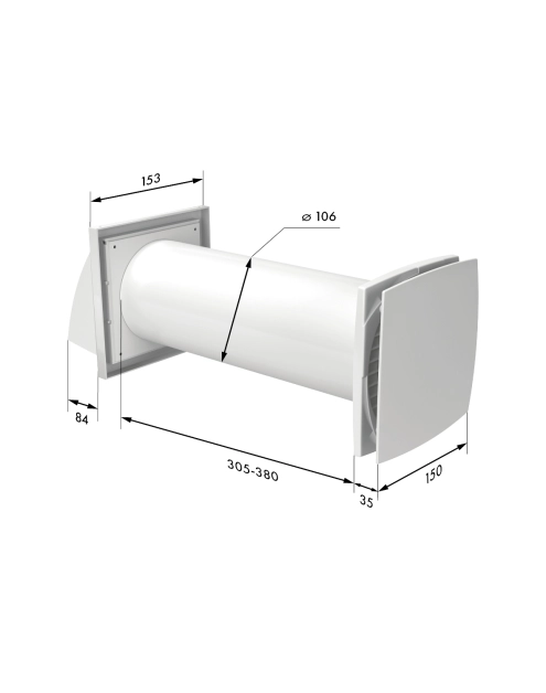 Zdjęcie: Urządzenie wentylacyjne do pojedynczych pomieszczeń Ventika SoloPlus VENTS