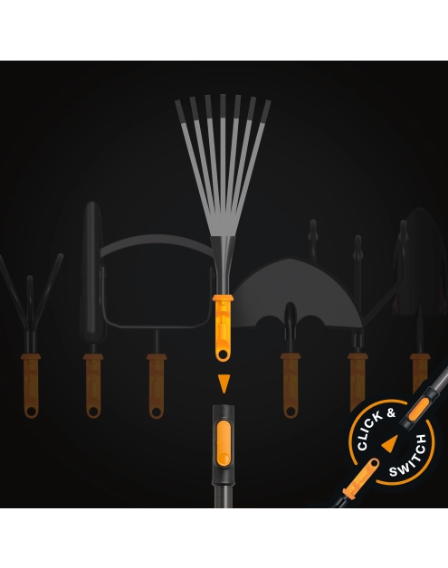 Zdjęcie: Grabie do kwiatów, głowica One Click FISKARS