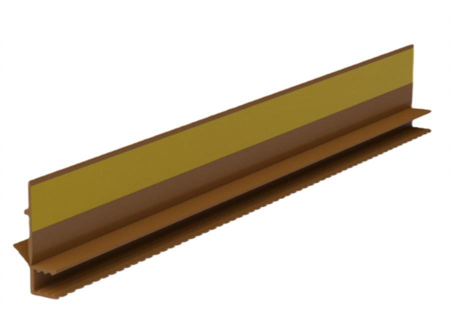 Zdjęcie: Listwa PVC BP12 Mini U L250 6/3 złoty dąb, tynkarska z uszczelką BELLA PLAST