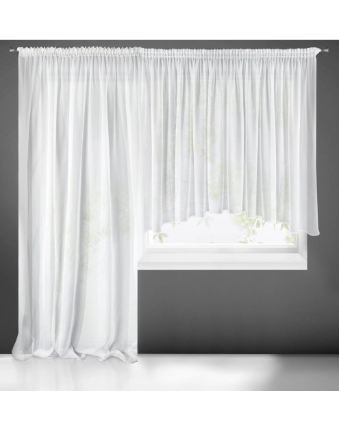 Zdjęcie: Firana gotowa Aga-4 400x145 cm, 200x245 cm biały EUROFIRANY