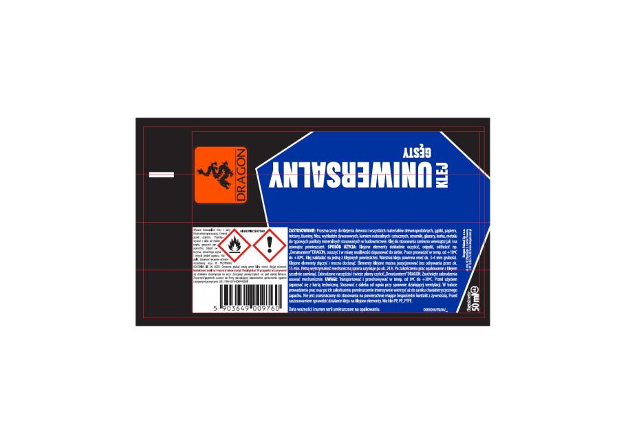 Zdjęcie: Klej uniwersalny gęsty 50ml tuba DRAGON