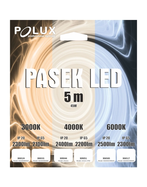 Zdjęcie: Pasek LED  12VIP20 4000K POLUX