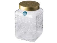 Zdjęcie: Pojemnik kwadratowy Daisy z pokrywką w kolorze złota 12,5x12,5x20 cm ALTOM DESIGN