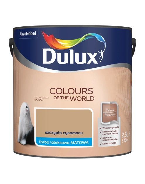 Zdjęcie: Farba do wnętrz Kolory Świata 2,5 L szczypta cynamonu DULUX