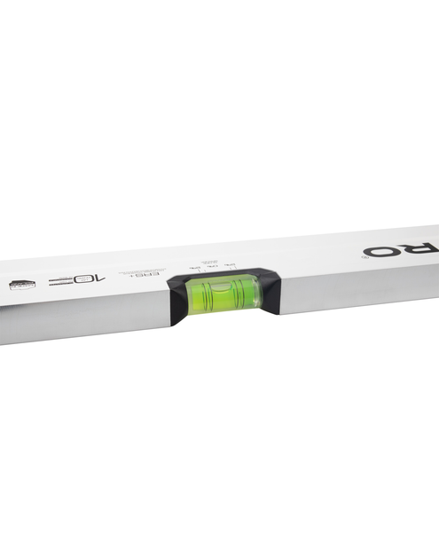 Zdjęcie: Poziomnica PRO800 malowana biała dwustronnie frezowana z uchwytami i libellą 2% 100 cm PRO