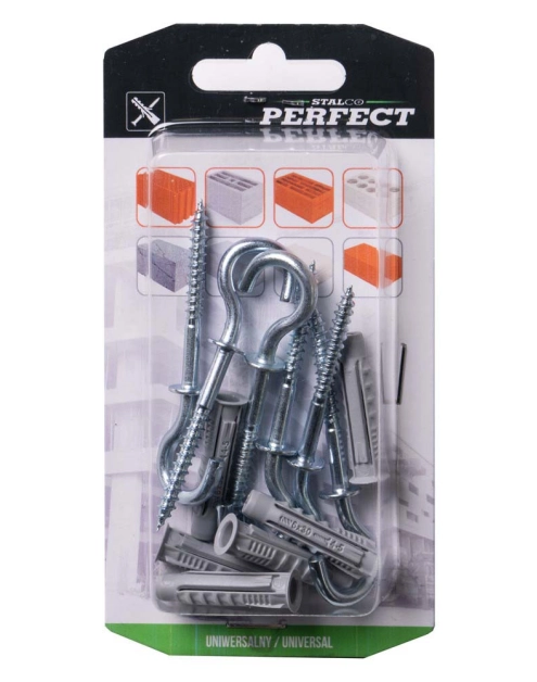 Zdjęcie: Kołek rozporowy uniwersalny z hakiem sufitowym brxhs-6/4.0x36 - 6 szt. STALCO PERFECT