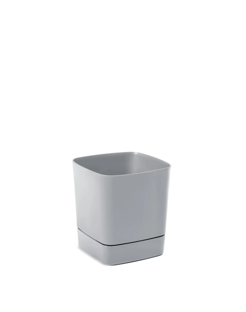 Zdjęcie: Donica z podstawką Clima 19x19 cm szara LAMELA PLASTIC