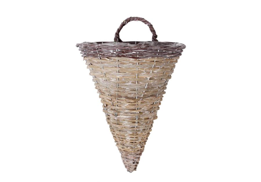 Zdjęcie: Stożek wiklinowy na ścianę 28x20x36/43 cm TIN TOURS