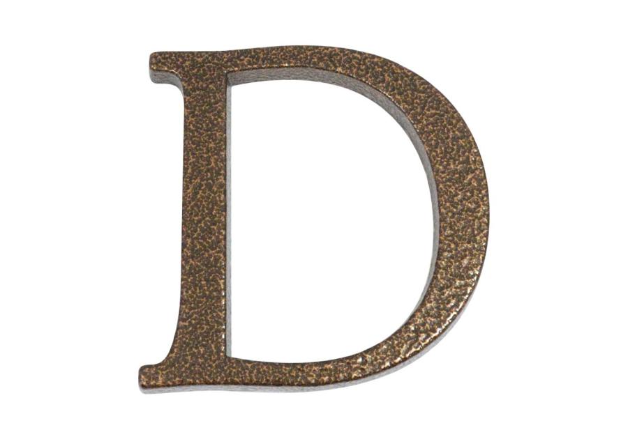 Zdjęcie: Litera aluminiowa "D" 105 mm złoty brąz METRO