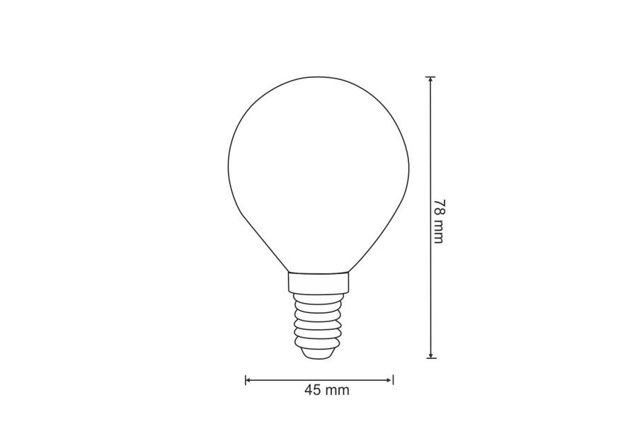 Zdjęcie: Żarówka dekoracyjna G45 E14 4 W clear POLUX