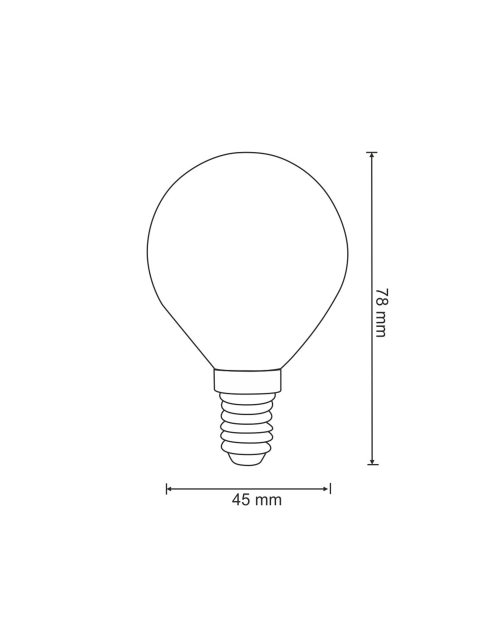 Zdjęcie: Żarówka dekoracyjna G45 E14 4 W clear POLUX