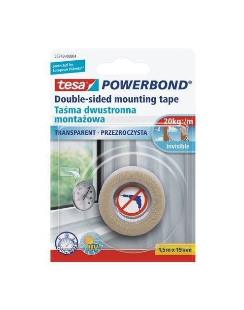 Zdjęcie: Taśma Powerbond 1,5m x 19mm TESA