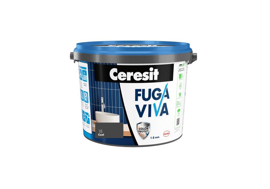 Zdjęcie: Fuga Viva elastyczna cementowa 1-8 mm coal 2 kg CERESIT