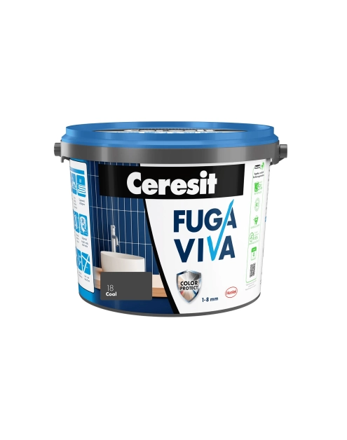 Zdjęcie: Fuga Viva elastyczna cementowa 1-8 mm coal 2 kg CERESIT