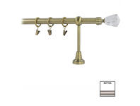 Zdjęcie: Karnisz pojedynczy Zeus fi 19 mm - 320 cm kryształ satyna KARWEL