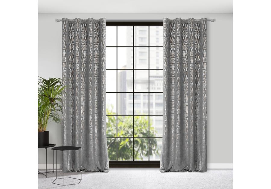 Zdjęcie: Zasłona gotowa Laura 140x250 cm stalowy EUROFIRANY