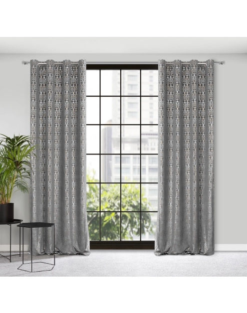 Zdjęcie: Zasłona gotowa Laura 140x250 cm stalowy EUROFIRANY