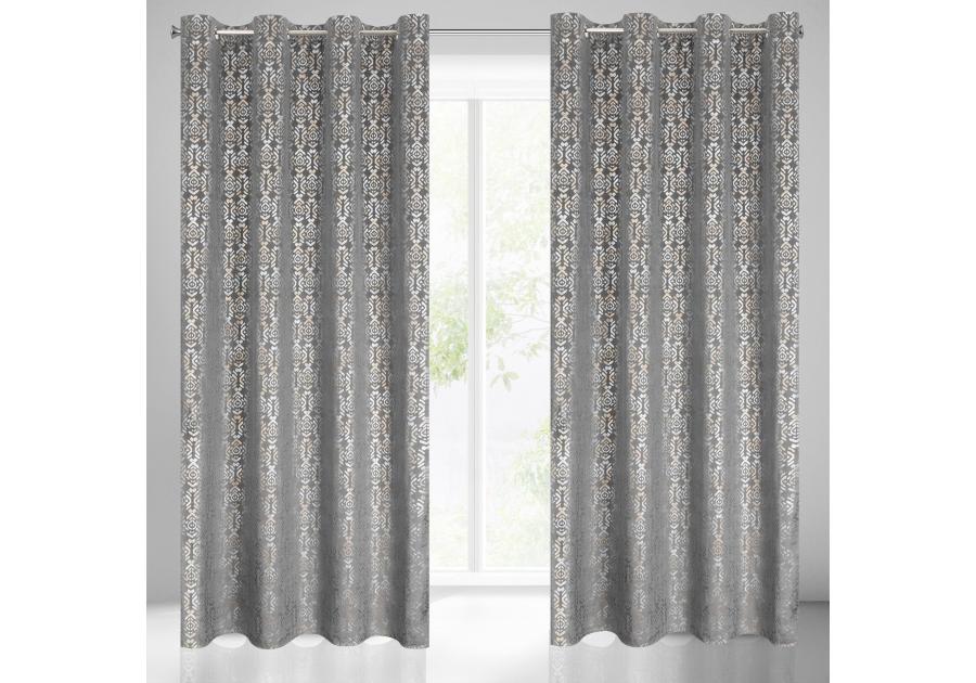 Zdjęcie: Zasłona gotowa Laura 140x250 cm stalowy EUROFIRANY