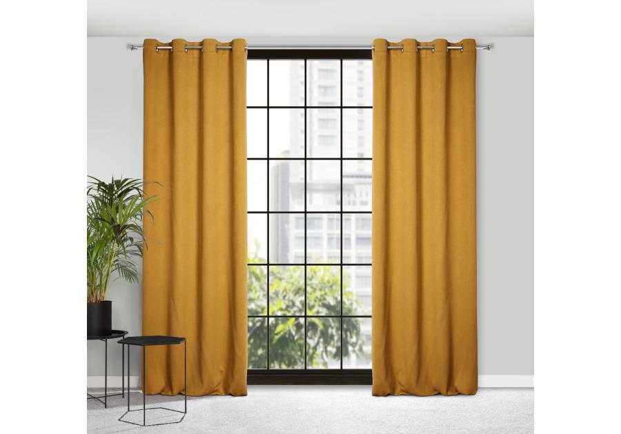 Zdjęcie: Zasłona gotowa Amaro 140x250 cm miodowy EUROFIRANY
