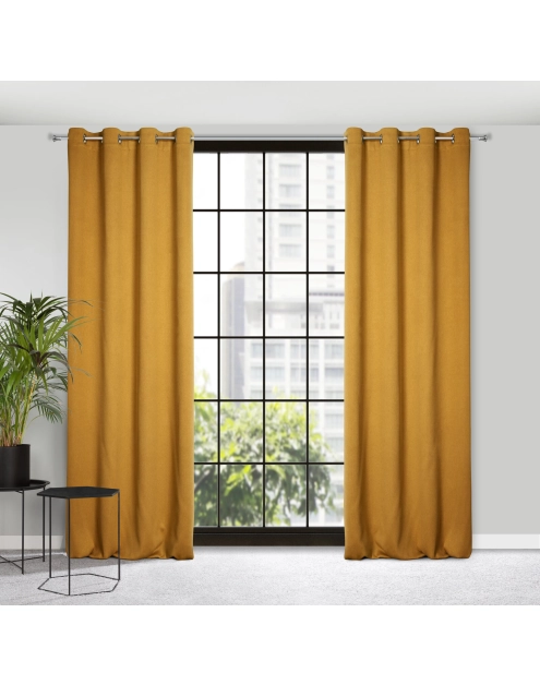 Zdjęcie: Zasłona gotowa Amaro 140x250 cm miodowy EUROFIRANY