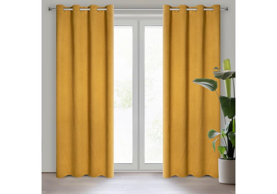 Zdjęcie: Zasłona gotowa Amaro 140x250 cm miodowy EUROFIRANY