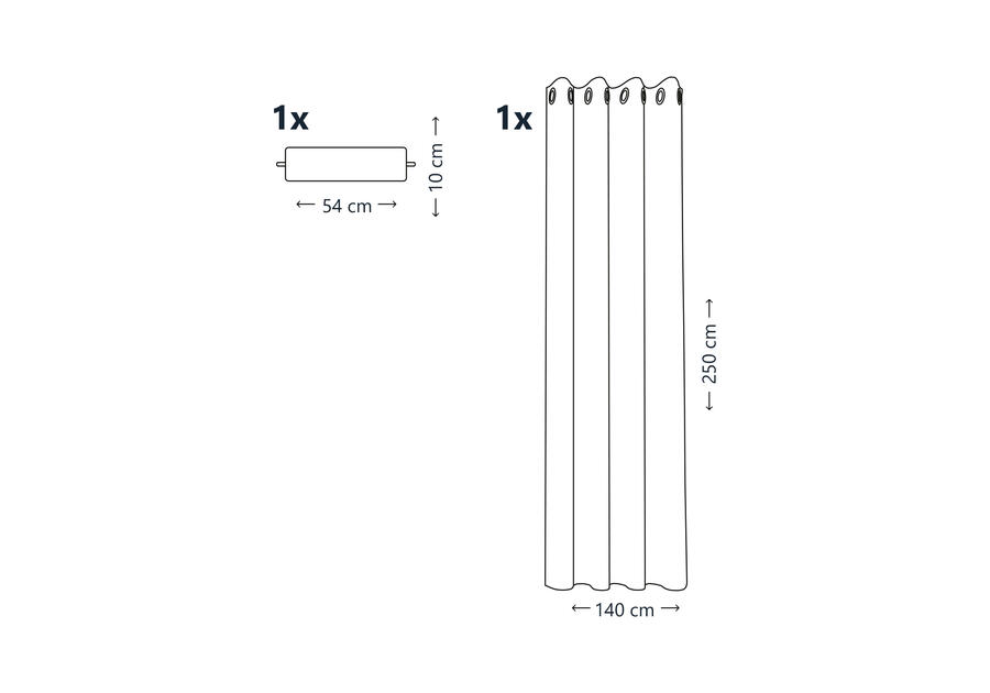 Zdjęcie: Zasłona Piramides butelkowa zieleń 140x250 cm AMELIAHOME