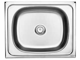 Zlewozmywak Techno satyna 1K B/O 500x400x150, 3,5" + osprzęt DEANTE