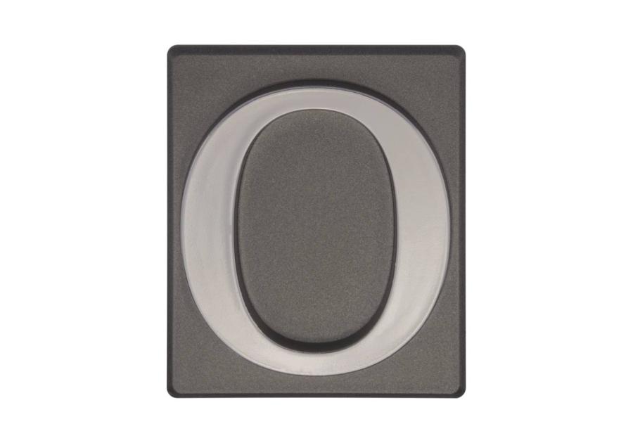 Zdjęcie: Cyfra 0 PCV samoprzylepna 4x4,7 cm grafit DOMINO