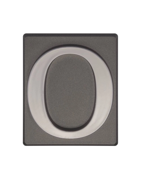 Zdjęcie: Cyfra 0 PCV samoprzylepna 4x4,7 cm grafit DOMINO