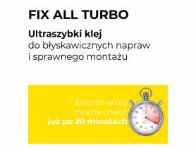 Klej uszczelniacz hybrydowy Fix All Turbo 125 ml biały SOUDAL