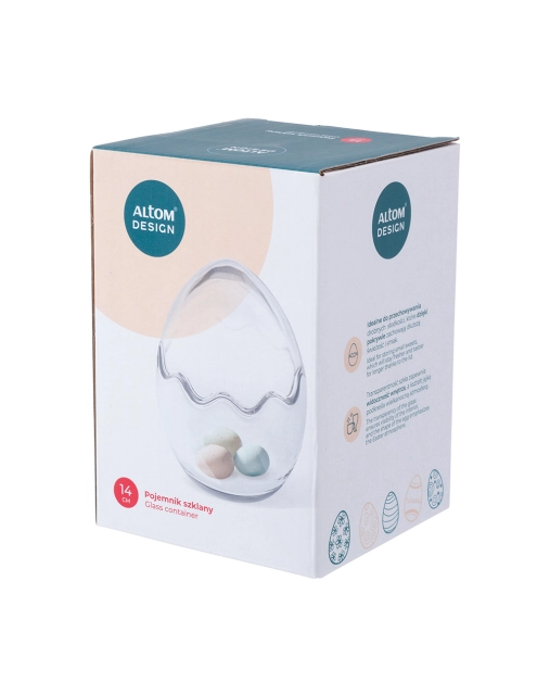 Zdjęcie: Pojemnik szklany jajko 10x10x14 cm ALTOM DESIGN