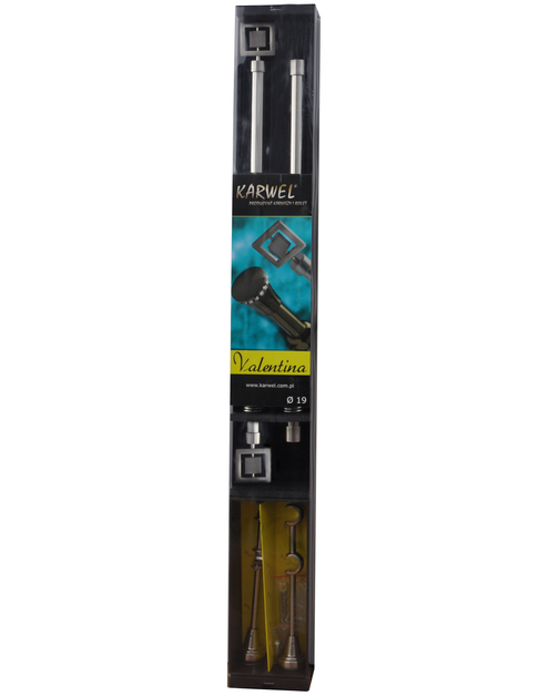 Zdjęcie: Karnisz pojedynczy Valentina fi 19 mm - 480 cm stella nikiel KARWEL