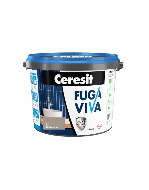 Zdjęcie: Fuga Viva elastyczna cementowa 1-8 mm cementgrey 2 kg CERESIT