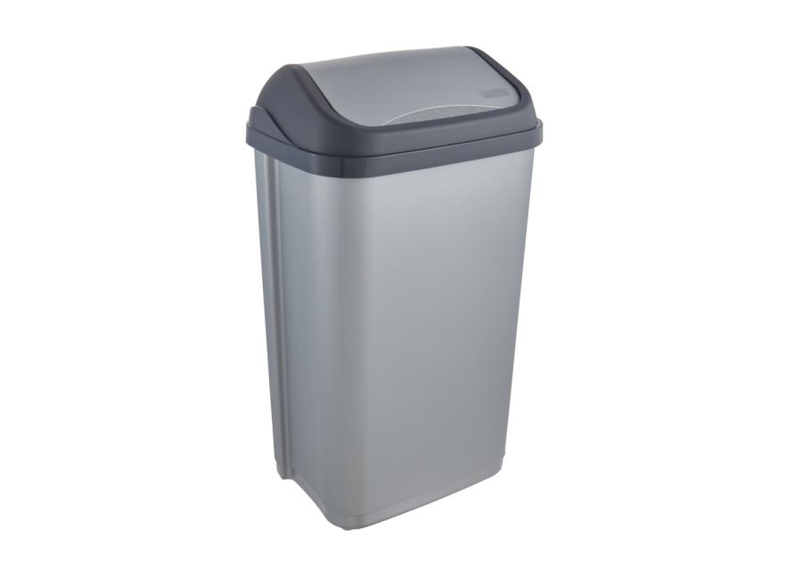 Zdjęcie: Kosz na śmieci z obrotową pokrywą swantje 50 L srebrny KEEEPER