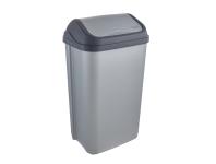 Zdjęcie: Kosz na śmieci z obrotową pokrywą swantje 50 L srebrny KEEEPER