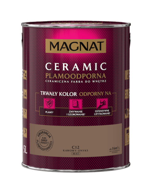 Zdjęcie: Farba ceramiczna 5 L kawowy onyks MAGNAT CERAMIC