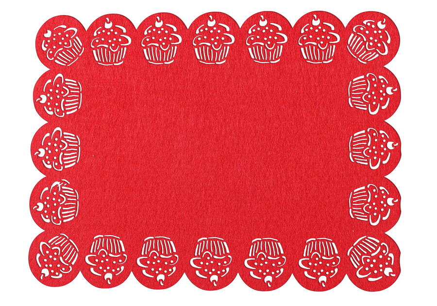 Zdjęcie: Podkładka stołowa Muffins 45x30 cm czerwony UNIGLOB