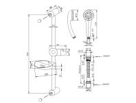 Zdjęcie: Zestaw natryskowy Tetis chrom Invena