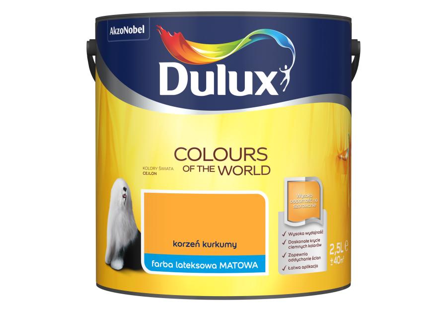 Zdjęcie: Farba do wnętrz Kolory Świata 2,5 L korzeń kurkumy DULUX