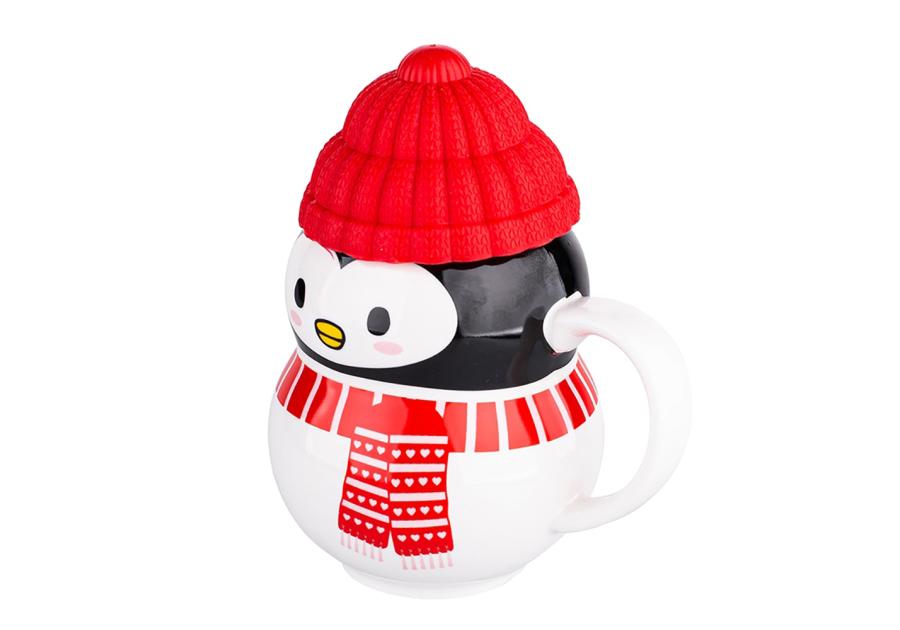 Zdjęcie: Kubek zimowy 380 ml z silikonową czapeczką pingwin ALTOM DESIGN