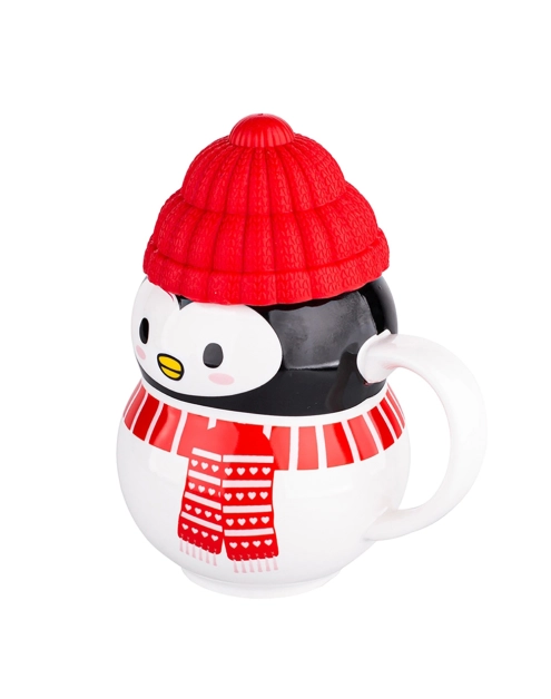 Zdjęcie: Kubek zimowy 380 ml z silikonową czapeczką pingwin ALTOM DESIGN